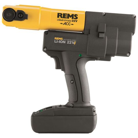 REMS Mini-Press Puristustyökalu 22 V, mukana laukku, akku ja laturi