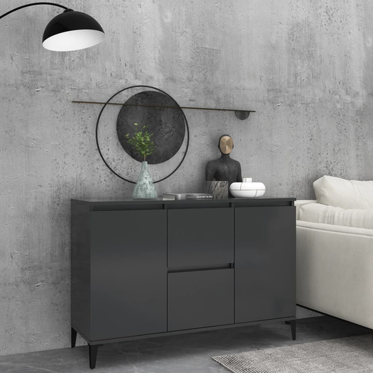 vidaXL Senkki harmaa 104x35x70 cm lastulevy