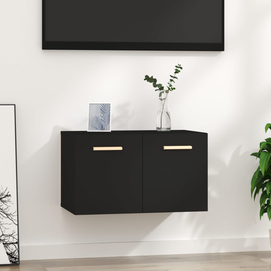 vidaXL Seinäkaappi musta 60x36,5x35 cm tekninen puu