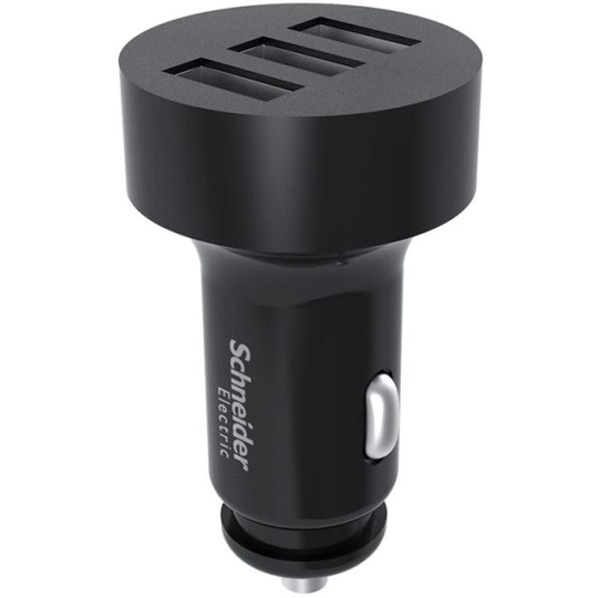 Schneider Electric TR9C03BK Autolaturi USB, 3 lähtöä