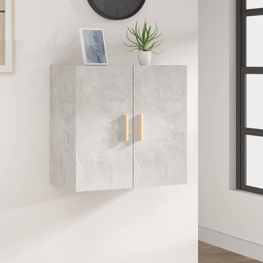 vidaXL Seinäkaappi betoninharmaa 60x30x60 cm tekninen puu