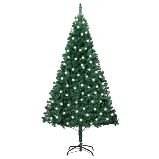 vidaXL Tekojoulukuusi LED-valot ja paksut oksat vihreä 120 cm