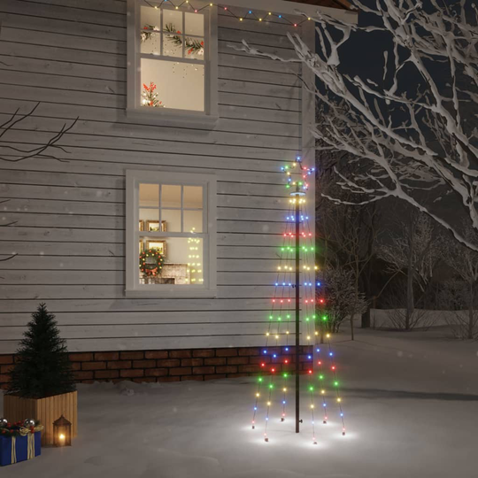 vidaXL Joulukuusi piikillä 108 moniväristä LED-valoa 180 cm
