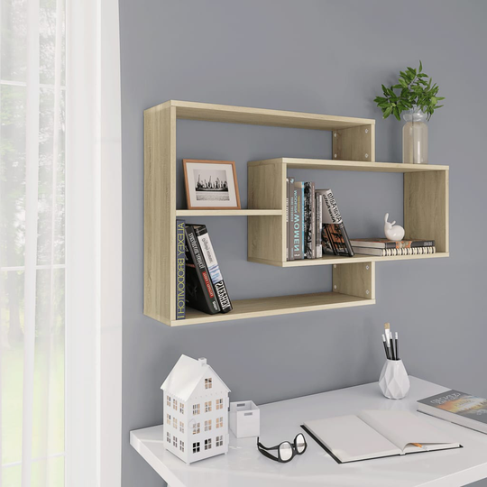 vidaXL Seinähyllyt Sonoma-tammi 104x20x58,5 cm lastulevy