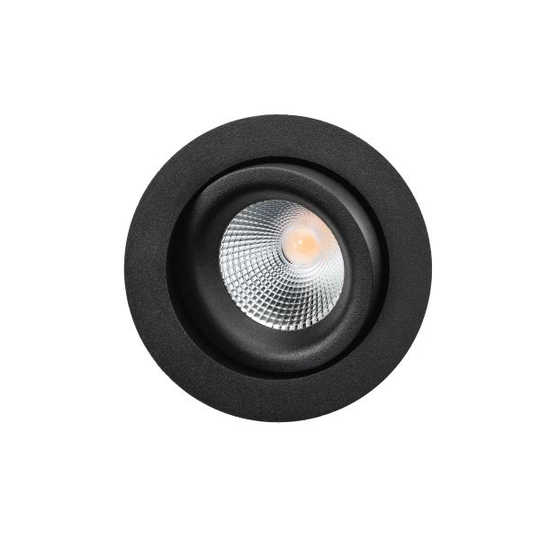 SG Armaturen Junistar Lux Isosafe Downlight-valaisin 7 W, musta 560 lm