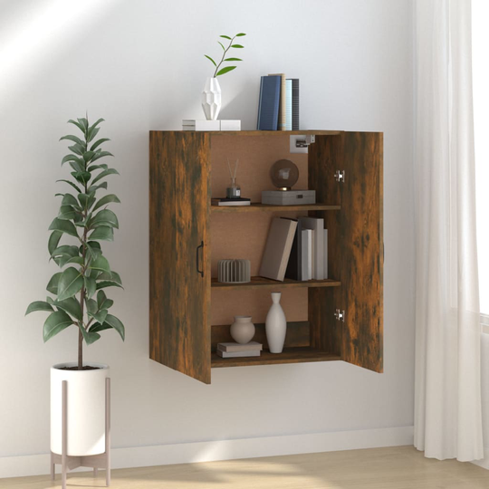 vidaXL Riippuva kaappi savutammi 69,5x34x90 cm tekninen puu