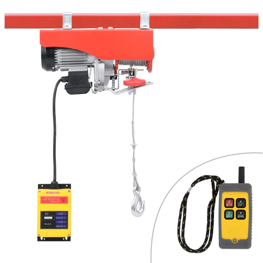 vidaXL Sähköinen nostin langattomalla kaukosäätimellä 1300W 500/999 kg