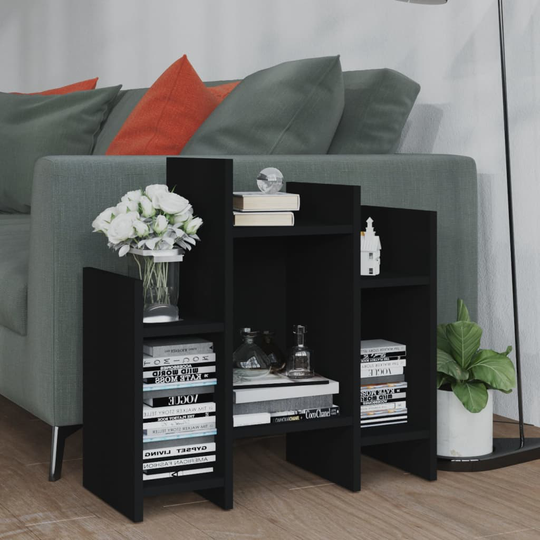 vidaXL Sivukaappi musta 60x26x60 cm lastulevy