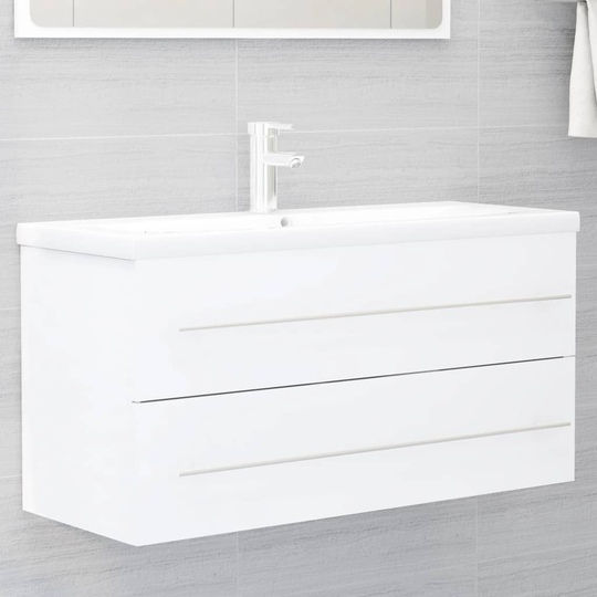 vidaXL Allaskaappi valkoinen 100x38,5x48 cm lastulevy