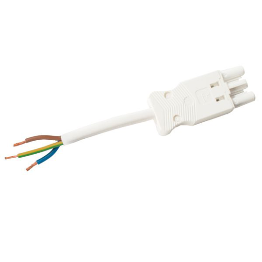 Gycom 128312 Liitäntäkaapeli naaras-vapaa, 1,5 mm², 3 metriä, IP20 3-napainen, 1,27 kWh