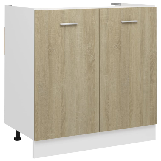 vidaXL Allaskaappi Sonoma-tammi 80x46x81,5 cm lastulevy