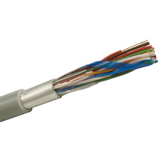 Nexans ELAQBEU Telekaapeli 10x2x0.5 mm, harmaa 1 m, katkaistu