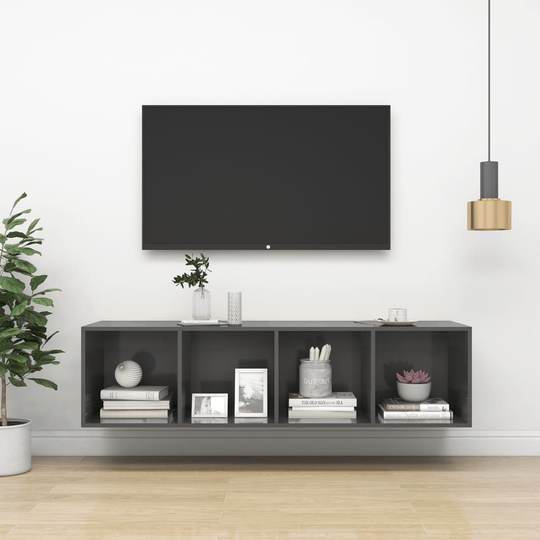 vidaXL Seinäkiinnitettävä TV-taso korkeak. harm. 37x37x142,5 cm levy