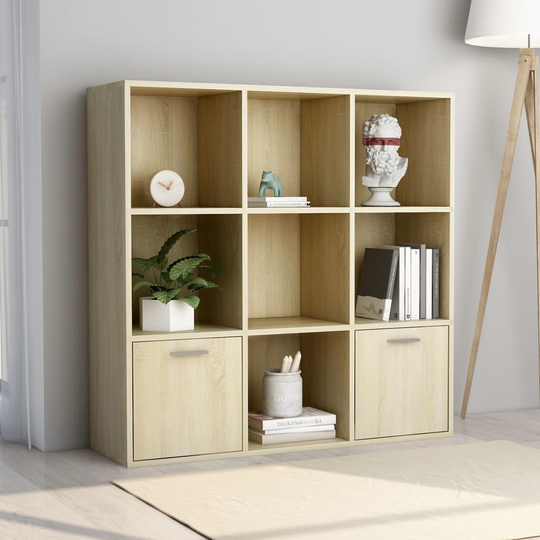 vidaXL Kirjahylly Sonoma-tammi 98x30x98 cm lastulevy