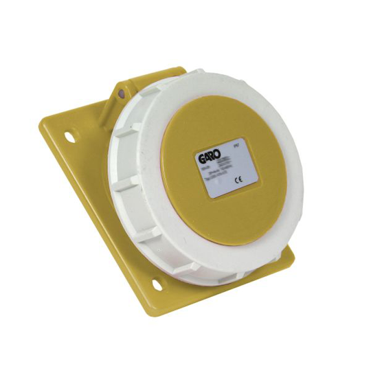 Garo UISV 232-4 S Paneelin ulostulo IP67, 3-napainen, 32A, viisto Keltainen, 4 h