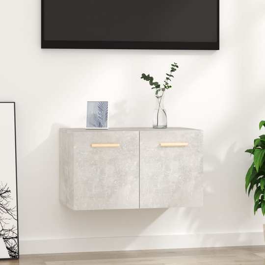 vidaXL Seinäkaappi betoninharmaa 60x36,5x35 cm tekninen puu