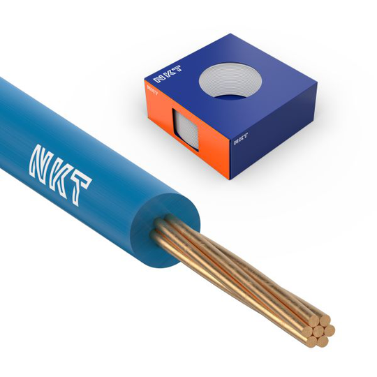 NKT FQ XTRA Asennuskaapeli 450/750V, 1,5 mm², 100 m rengas sininen