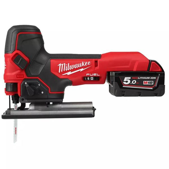Milwaukee M18 FBJS-502X Pistosaha sis. akun ja laturin
