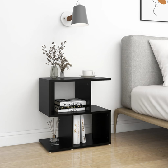 vidaXL Yöpöydät 2 kpl musta 50x30x51,5 cm lastulevy