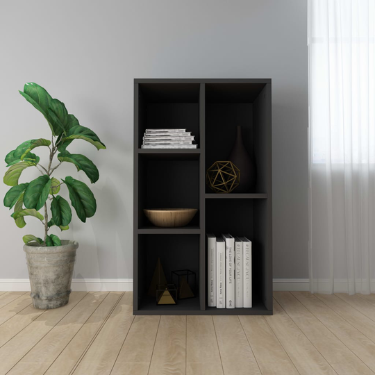 vidaXL Kirjahylly/senkki musta 50x25x80 cm lastulevy