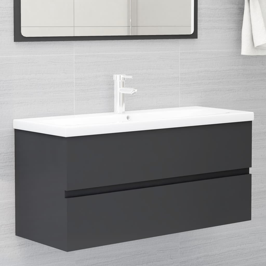 vidaXL Allaskaappi harmaa 100x38,5x45 cm lastulevy