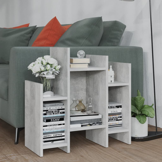 vidaXL Sivukaappi betoninharmaa 60x26x60 cm lastulevy
