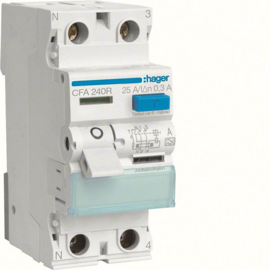 Hager CFA240R Vikavirtasuoja 2-napainen, 300mA, A 40A