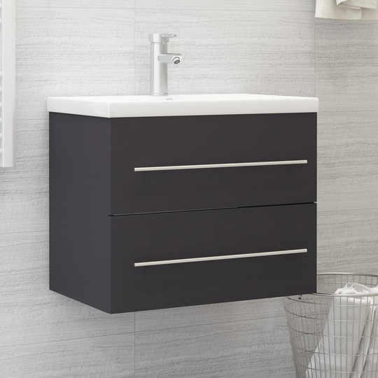 vidaXL Allaskaappi harmaa 60x38,5x48 cm lastulevy