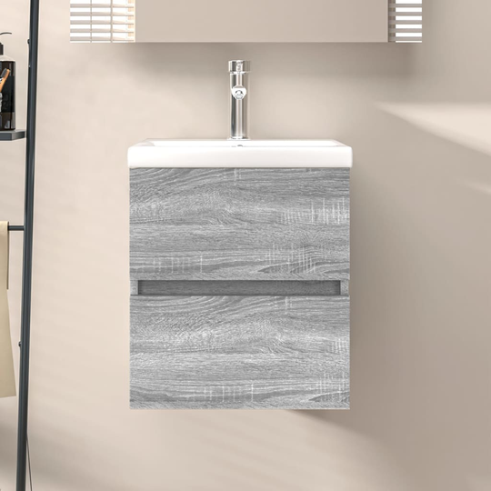 vidaXL Allaskaappi harmaa Sonoma 41x38,5x45 cm tekninen puu