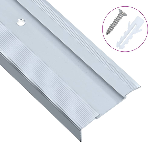 vidaXL L-muotoiset portaikon suojukset 15 kpl alumiini 90 cm hopea