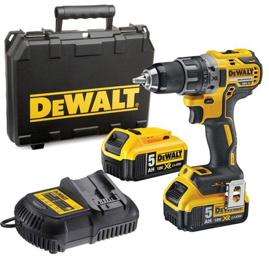 Dewalt DCD791P2 Porakone-ruuvinväännin 2 x 5,0 Ah:n akku ja laturi