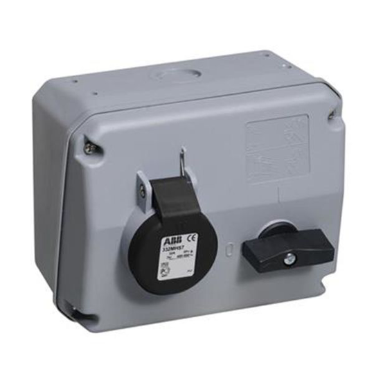 ABB 2CMA167678R1000 Seinäpistorasia IP44, 3P+J, 32 A 500 V