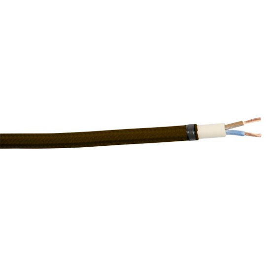 Gelia 4070910011 Tekstiilijohto SKK, 2X0.75, 25 m puola Ruskea