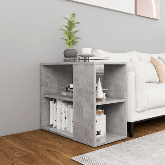 vidaXL Sivukaappi betoninharmaa 60x30x50 cm lastulevy