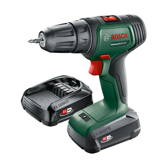 Bosch DIY Universal Drill 18 + SystemBox Porakone-ruuvinväännin sis. tarvikkeet, 1,5 Ah:n akku ja laturi