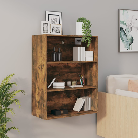 vidaXL Riippuva seinäkaappi savutammi 69,5x32,5x90 cm