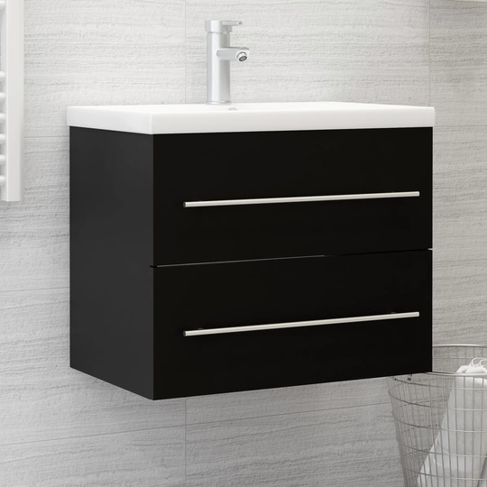 vidaXL Allaskaappi musta 60x38,5x48 cm lastulevy