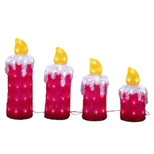 Konstsmide 6262-203 Koristevalaisin adventtikynttilä, 4 kpl