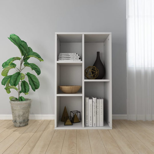 vidaXL Kirjahylly/senkki valkoinen 50x25x80 cm lastulevy