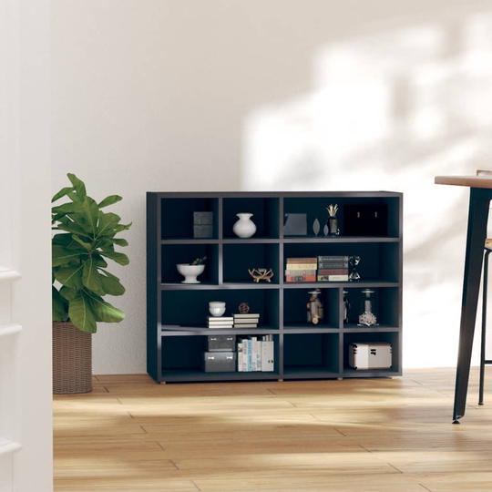 vidaXL Sivukaappi harmaa 97x32x72 cm lastulevy