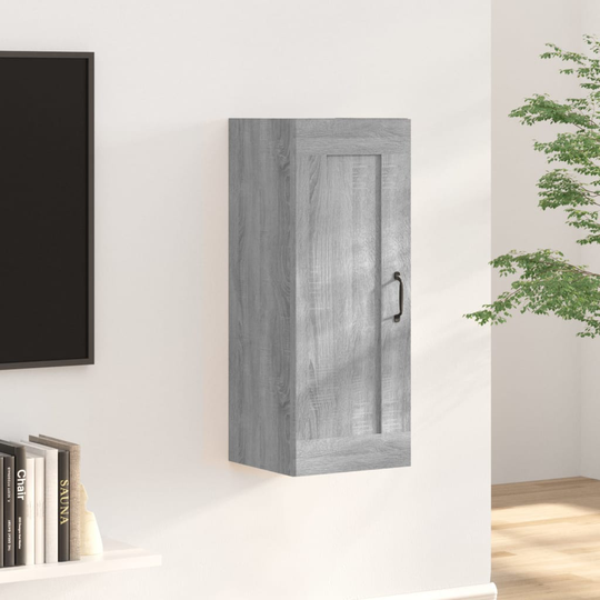 vidaXL Riippuva kaappi harmaa Sonoma 35x34x90 cm tekninen puu