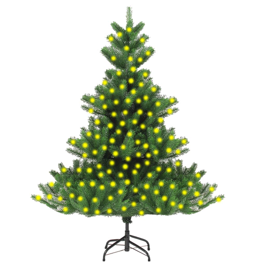 vidaXL Kaukasianpihta Tekojoulukuusi LED-valoilla vihreä 240 cm