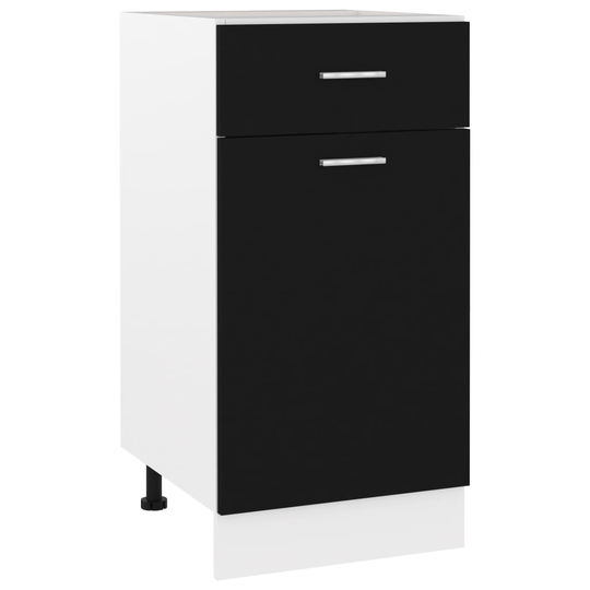 vidaXL Alalipastokaappi musta 40x46x81,5 cm lastulevy