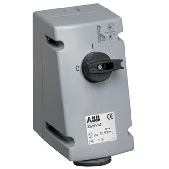 ABB 2CMA167701R1000 Seinäpistorasia IP44, 3P+J, 32 A 500 V