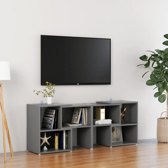 vidaXL TV-taso harmaa 104x30x52 cm lastulevy