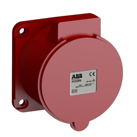 ABB 2CMA102386R1000 Paneelin ulostulo pikaliitettävä, tärinänkestävä Suora, 5-napainen, 32 A, 60x60 mm