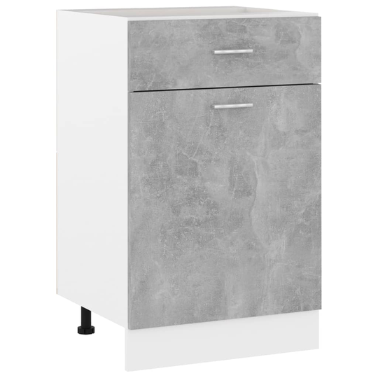 vidaXL Alalipastokaappi betoninharmaa 50x46x81,5 cm lastulevy