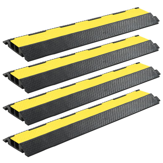 vidaXL Kaapelisuoja 2 kourulla 4 kpl kumi 101,5 cm