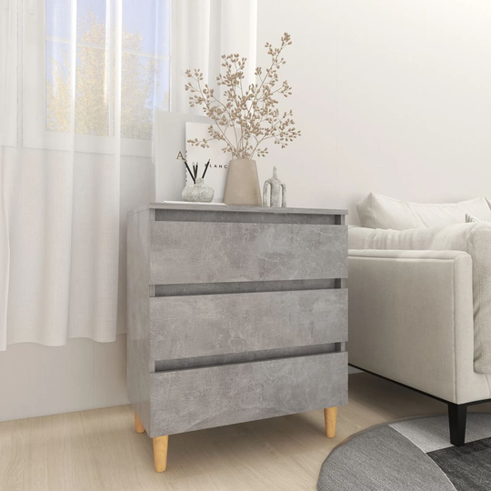 vidaXL Senkki betoninharmaa 60x35x69 cm lastulevy