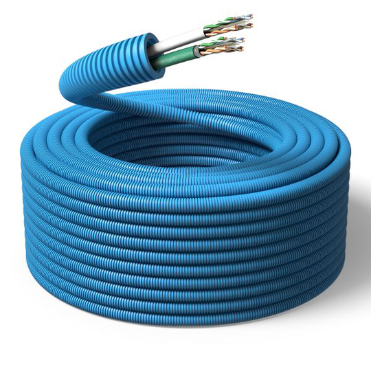 PM FLEX 2xF/UTP6A Multimediakaapeli esireititetty, 25 mm x 100 m